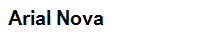 Arial Nova
